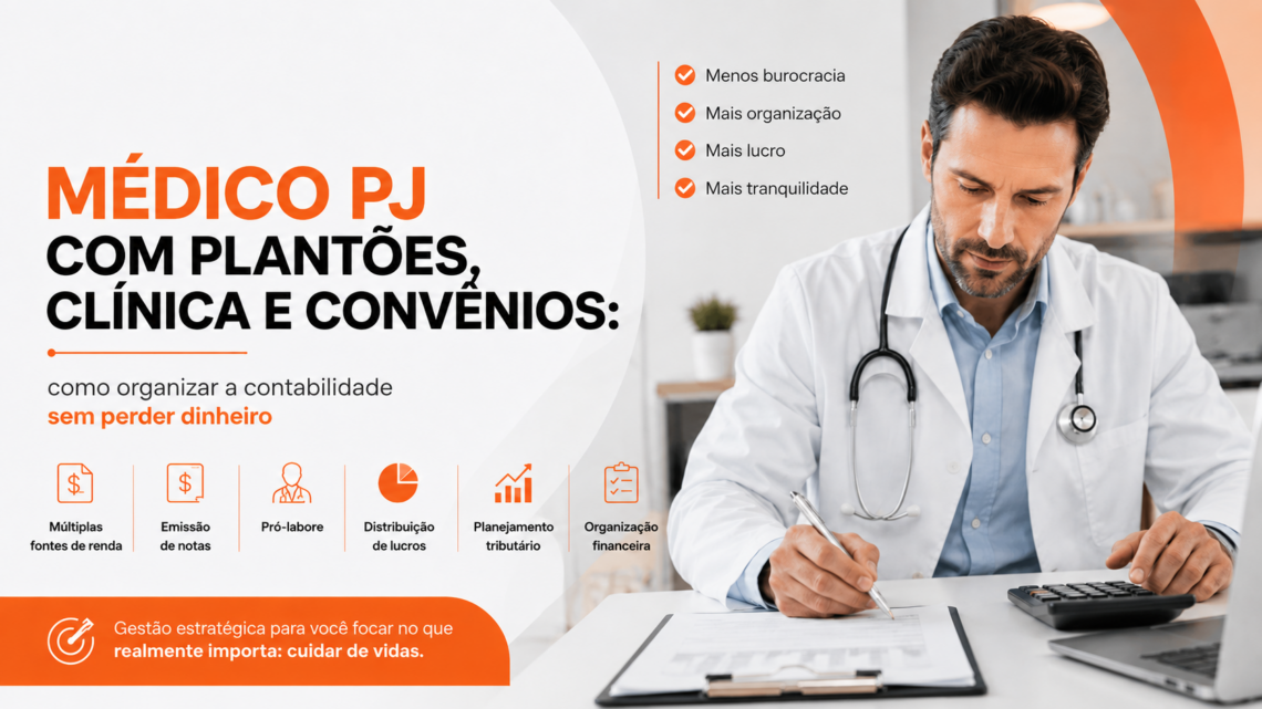 Contabilidade para médicos: como organizar plantões, clínica e convênios sem perder dinheiro